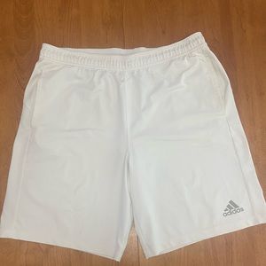 Adidas white shorts large